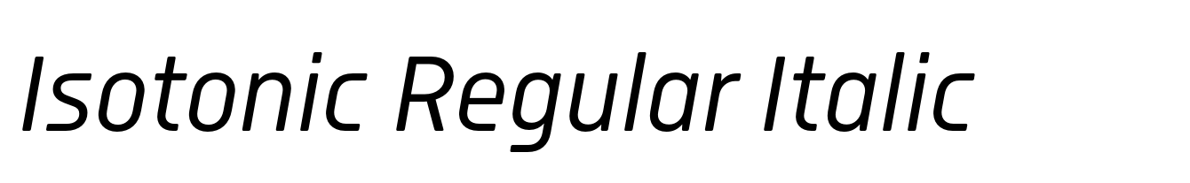 Isotonic Regular Italic